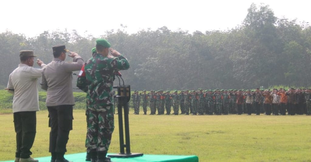 TNI-Polri Lamteng Lakukan Gladi Persiapan Kunker Presiden RI