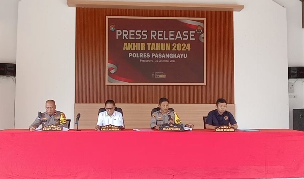 Menjelang Akhir Tahun 2024, Polres Pasangkayu Press Release Capaian Pengungkapan Kasus