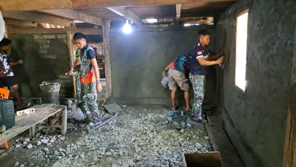 TMMD Kodim Pasangkayu Buat Kemajuan, Renovasi RTLH Hampir Selesai