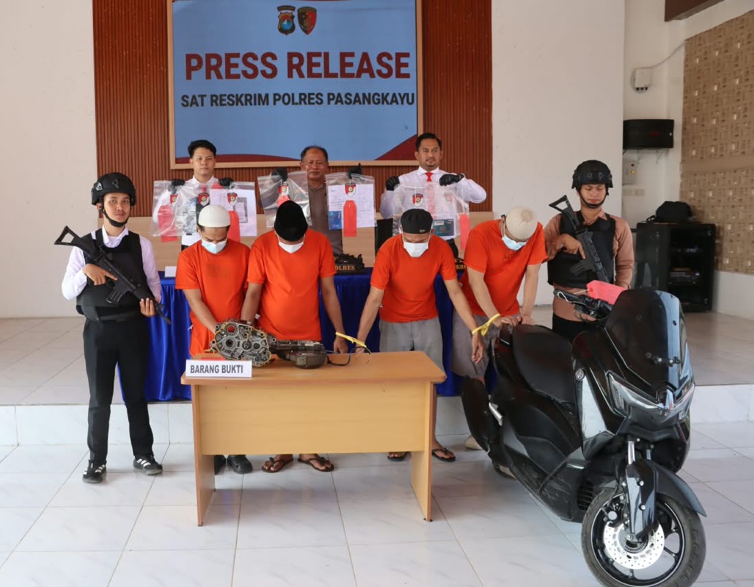 Polres Pasangkayu Rilis Empat Kasus Kriminal, Termasuk Persetubuhan Dibawa Umur