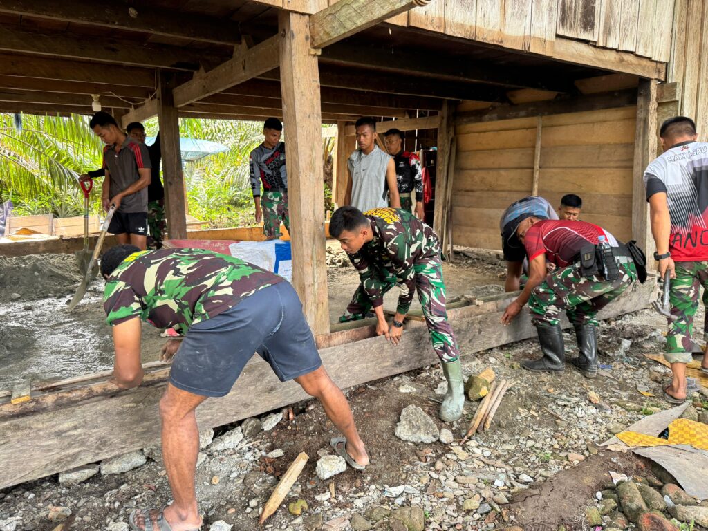 Penuangan Beton Slop Membawa Harapan Bagi Warga Kenan Tuo di Desa Benggaulu